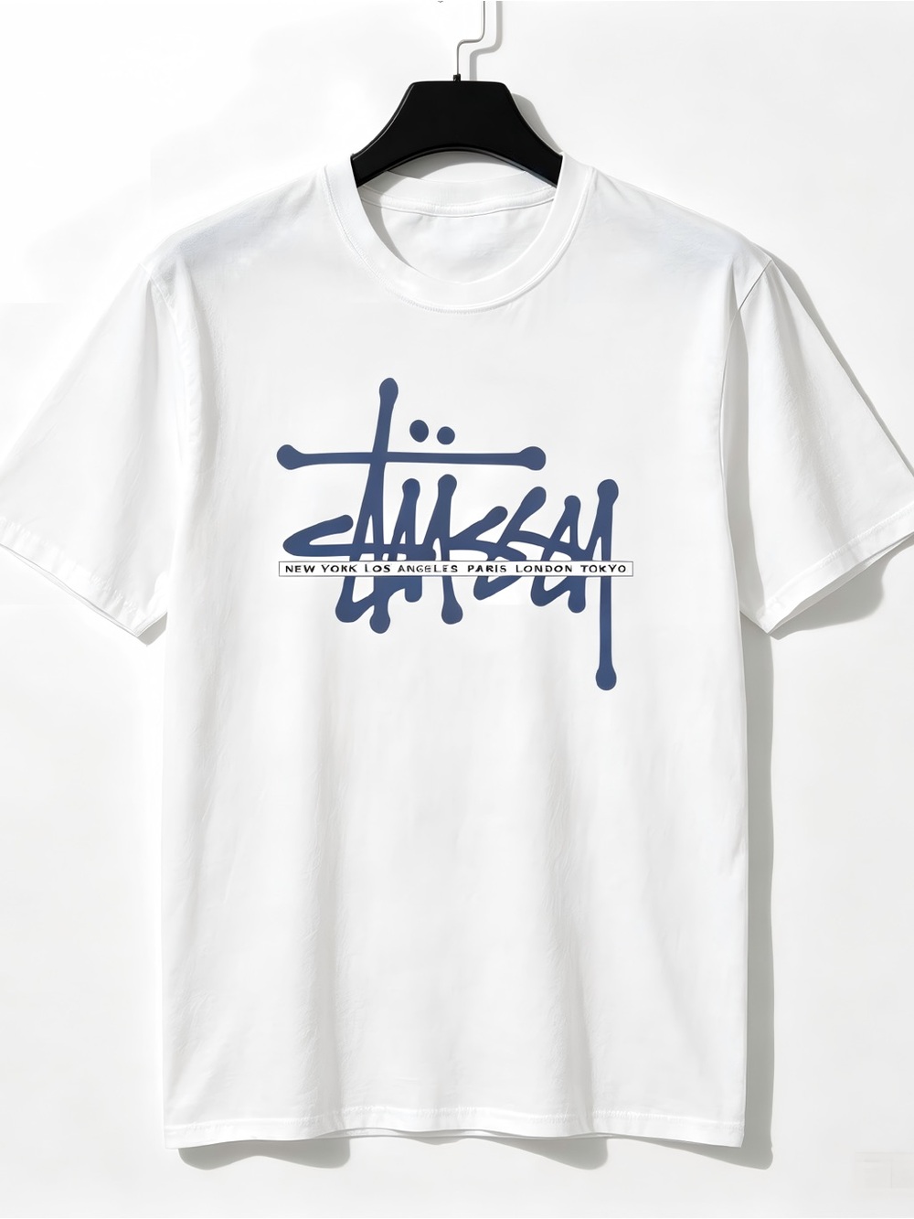 Stussy Classic Graffiti Logo White Womens Mens T-shirt Unisex